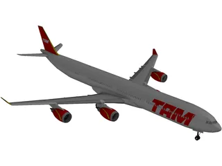 Airbus A340-600 TAM 3D Model preview