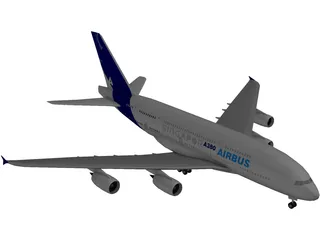 Airbus A380 3D Model preview