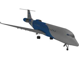 Bombardier CRJ-100 Jazz Airways 3D Model preview