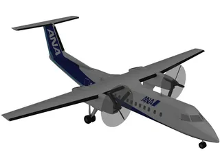 Bombardier Q300 DHC-8 Dash 8 ANA 3D Model preview