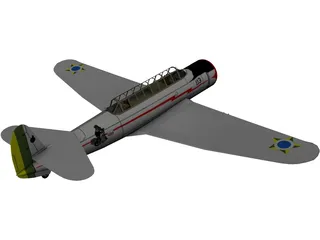 Vultee V-11GB (A-19) 3D Model preview