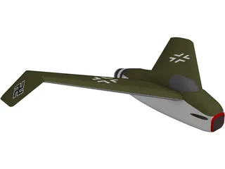 Heinkel P1078C 3D Model preview