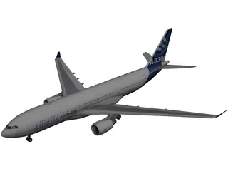 Airbus A330-200 3D Model preview
