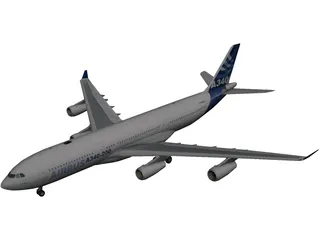 Airbus A340-200 3D Model preview