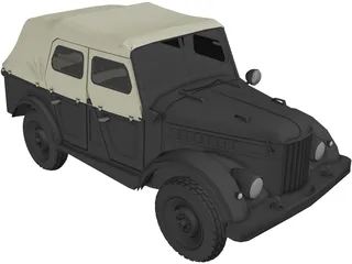 GAZ 69b 3D Model preview