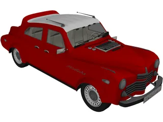Gaz-M20 Pobeda (1970) 3D Model preview