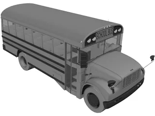 School Bus 3D Model preview