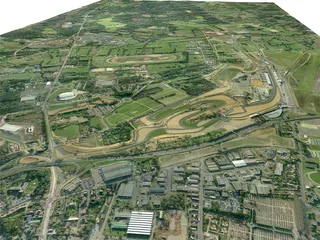 Le Mans Racing Circuit 3D Model preview