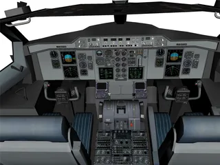 Airbus A300-600 Cockpit 3D Model preview