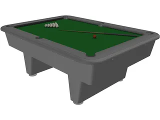 Pool Table 3D Model preview