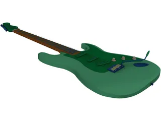 Fender Stratocaster Guitar 3D Model preview