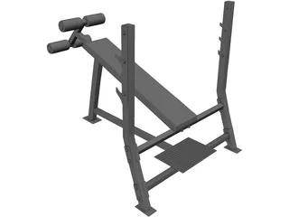 Bench Press 3D Model preview