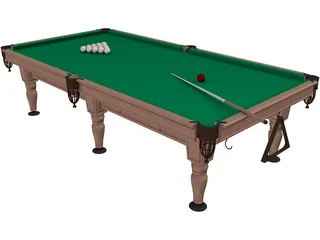 Billiard Table Rio 3D Model preview