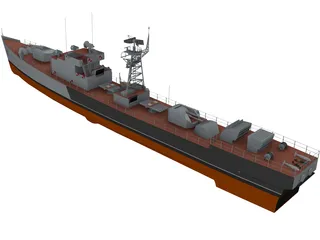 Mirka II Frigate 3D Model preview