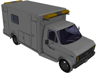 Ford Ambulance 3D Model preview