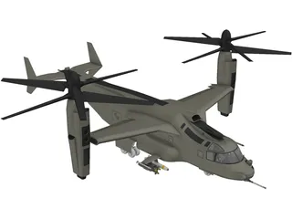 Bell-Boeing V-22 Osprey 3D Model preview