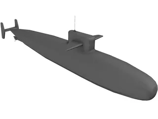 Submarine 3D Model preview