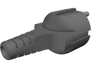 European Electrical Plug 3D Model preview