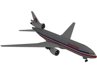 McDonnell Douglas DC-10 American Airlines 3D Model preview