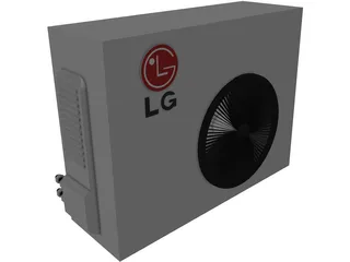 Air Conditioner LG Ext 3D Model preview