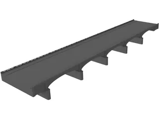 Old River Bridge 3D Model preview