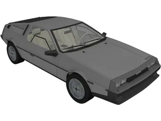 DMC DeLorean (1980) 3D Model preview