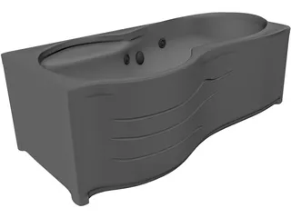 Jacuzzi Bathtub 3D Model preview