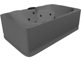Jacuzzi Bathtub 3D Model preview