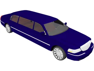 Lincoln Town Limousine (2003) 3D Model preview