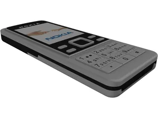 Phone Nokia 6300 3D Model preview