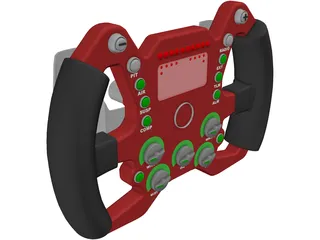 Racing Steering Wheel 3D Model preview
