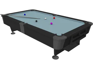 Billiard Table 3D Model preview
