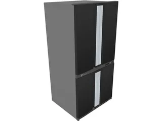 Refrigerator Sharp SJ F77PCS 3D Model preview