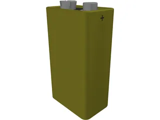 PP3 Battery 3D Model preview