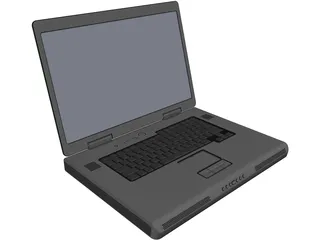 Dell M90 15 inch Laptop Computer 3D Model preview