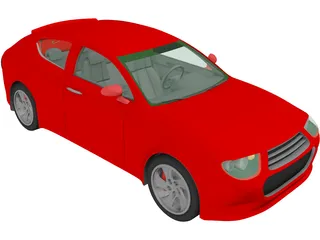 Sport Car Concept 3D Model preview