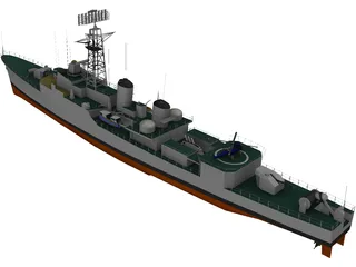 Ashanti Frigate 1962 3D Model preview