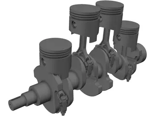 Crank Assembly 3D Model preview