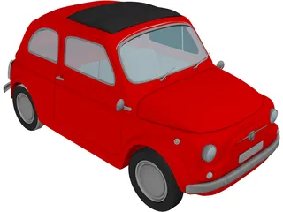Fiat 500 3D Model preview