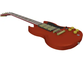 Gibson SG Custom Guitar 3D Model preview