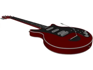 Brian May Red Special Guitar 3D Model preview