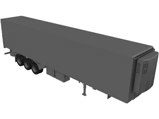 Reefer Trailer 3D Model preview