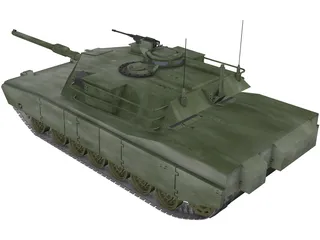 M1A1 US Army Tank 3D Model preview