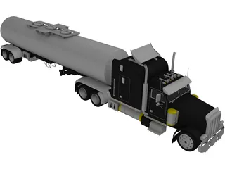 Peterbilt Truck 3D Model preview