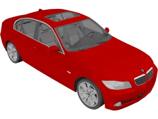 BMW 330i 3D Model preview