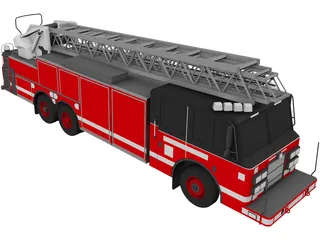 Pierce Firetruck Ladder 3D Model preview
