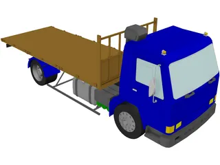 Volvo FL7 Flatbed 3D Model preview
