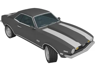Chevrolet Camaro SS-350 V8 (1966) 3D Model preview
