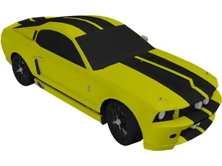 Ford Mustang GT500 Eleanor (2008) 3D Model preview