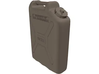 Military Watercan 3D Model preview